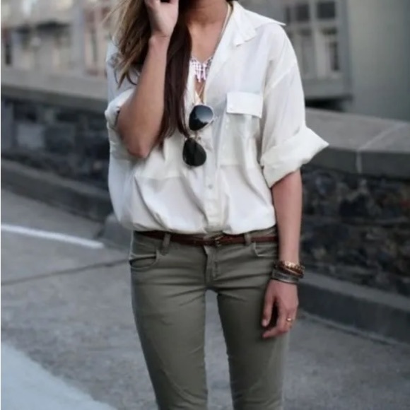 Khaki Olive Green Jeans | Wax Jean - Picture 1 of 11